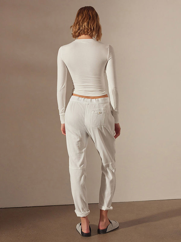 James Perse | Soft Drape Utility Pant in White