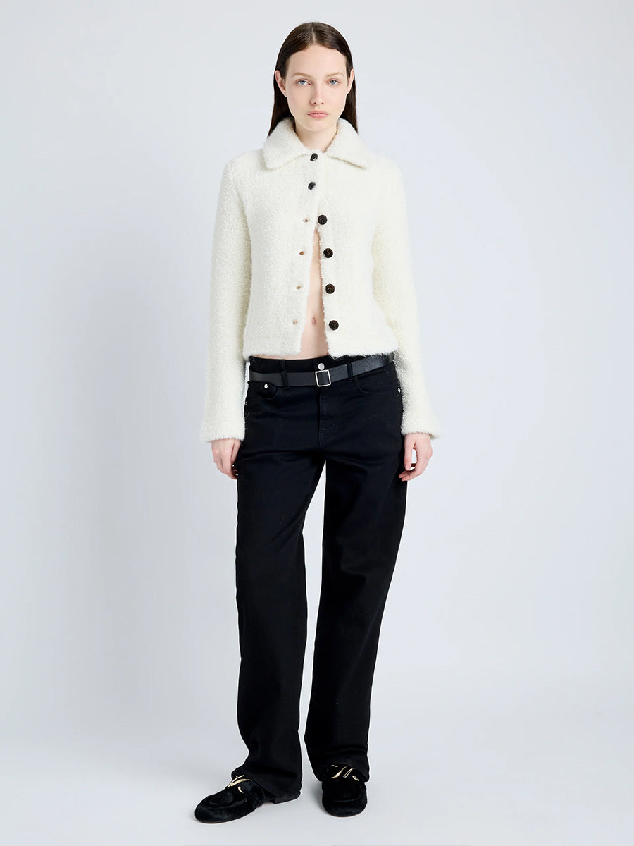 Proenza Schouler | Sylvie Boucle Knit Jacket in Ivory