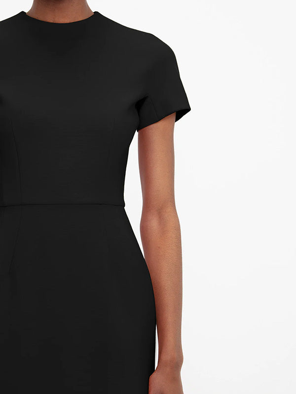 Victoria Beckham T-Shirt Fitted Dress in Black