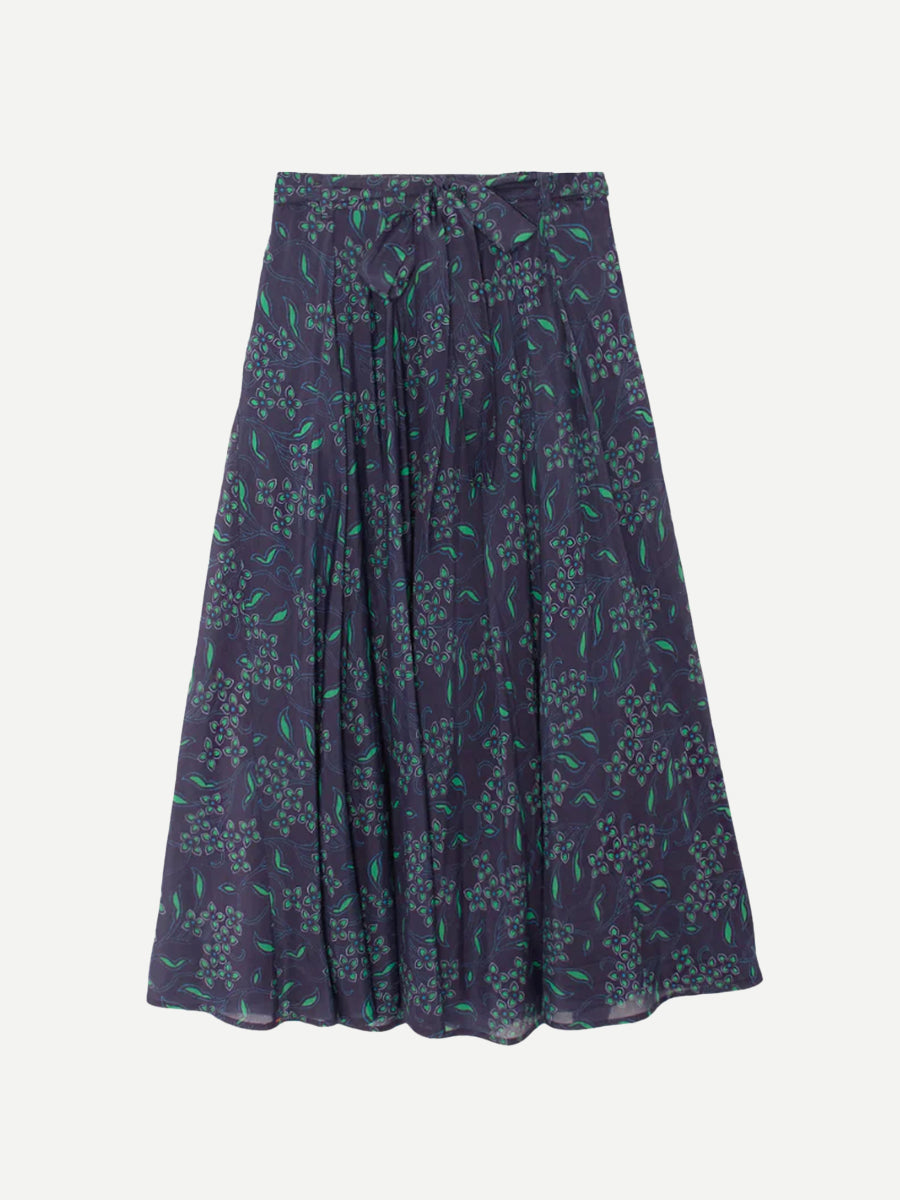 Tara Skirt in Navy Green