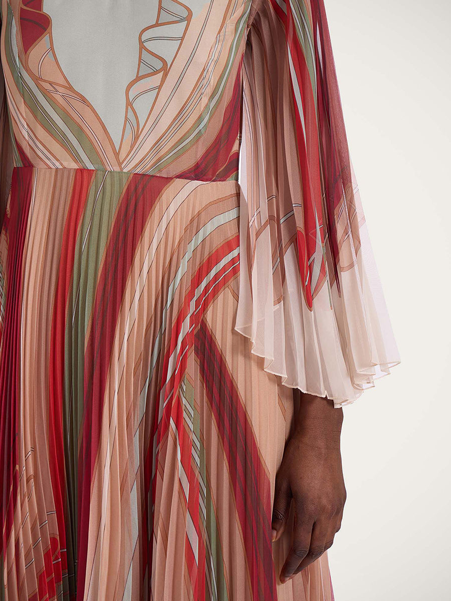 La DoubleJ | The Angel Dress in Twist Placee Multicolour