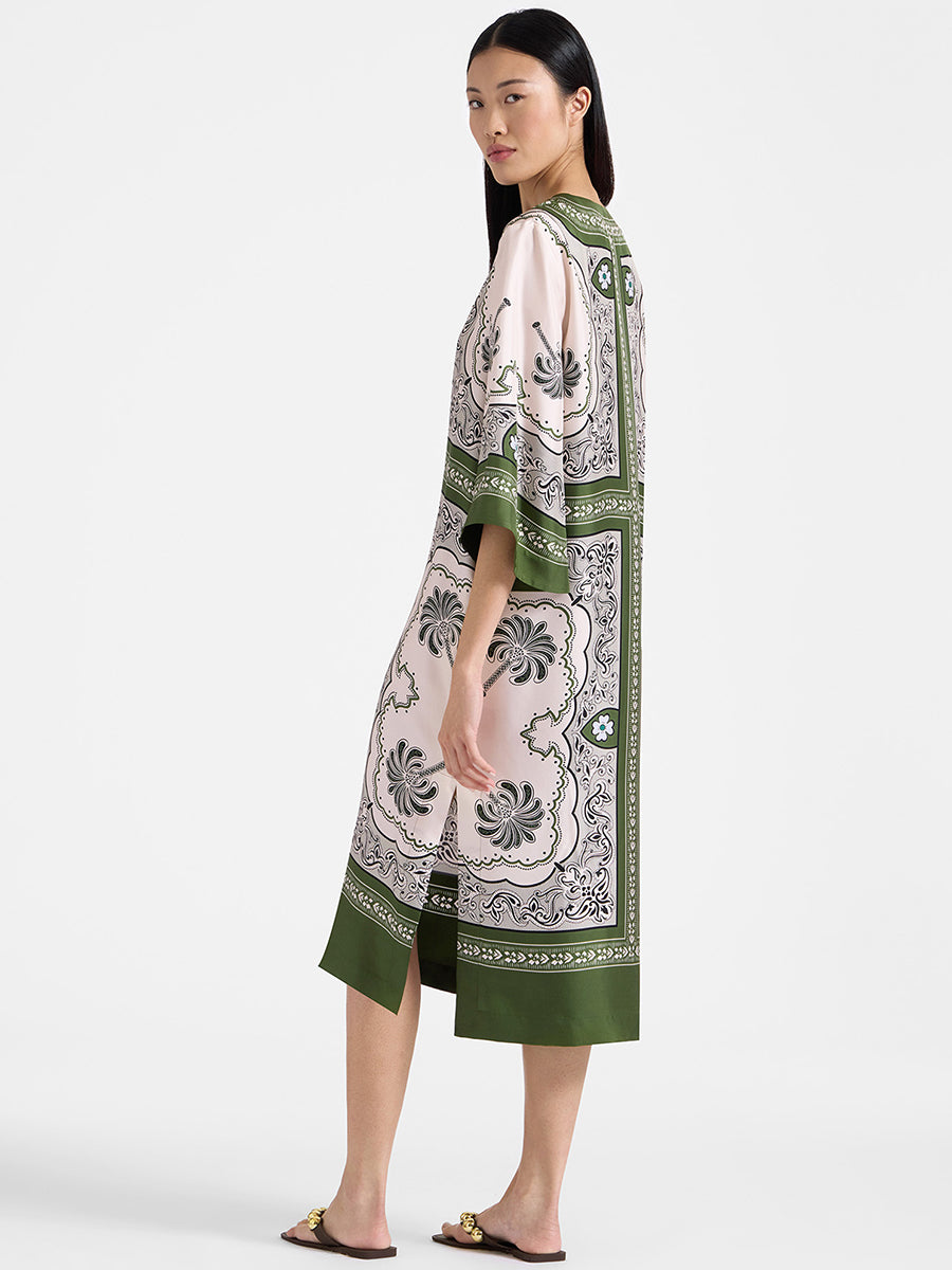 La DoubleJ | The Kaftan in Mirage Placee Green