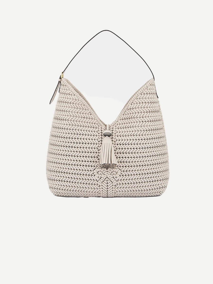 Anya Hindmarch | The Neeson Tassel Hobo in Chalk