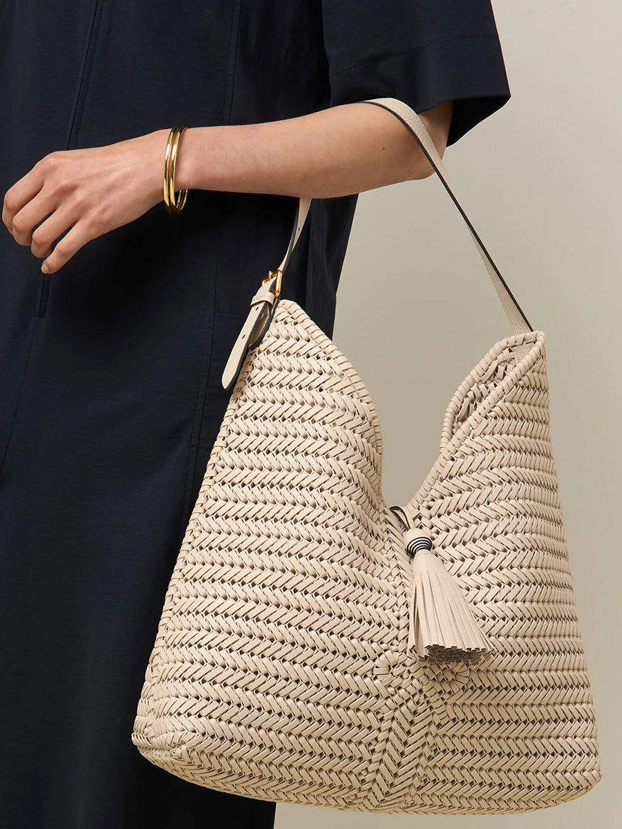 Anya Hindmarch | The Neeson Tassel Hobo in Chalk