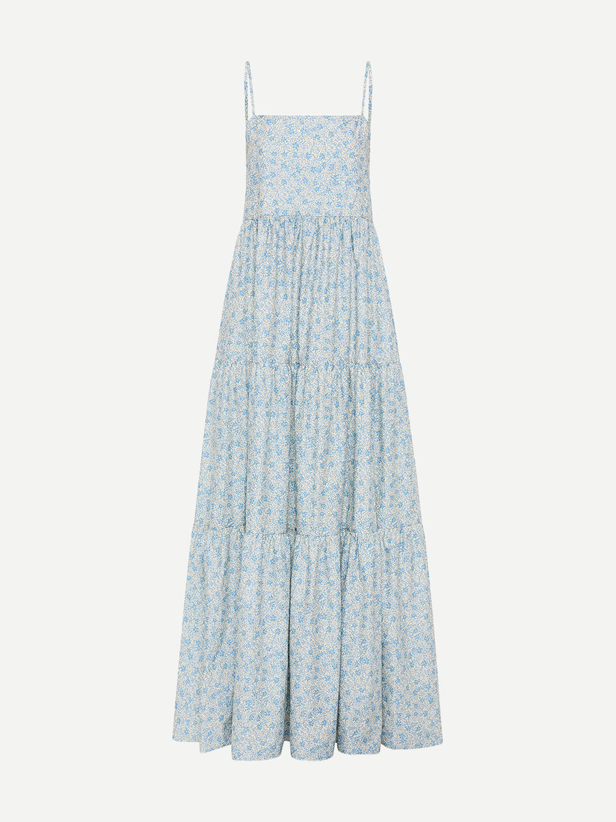 Matteau | Tiered Low Back Dress in Cornflower