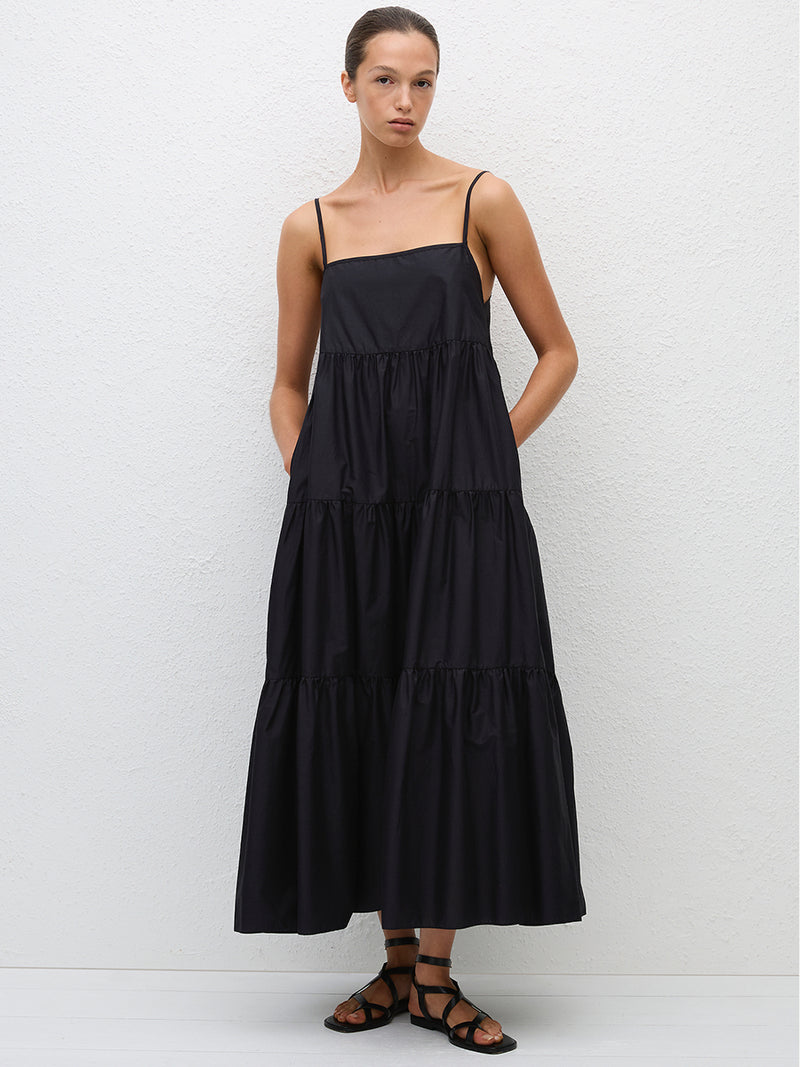 Matteau | Tiered Sundress in Black