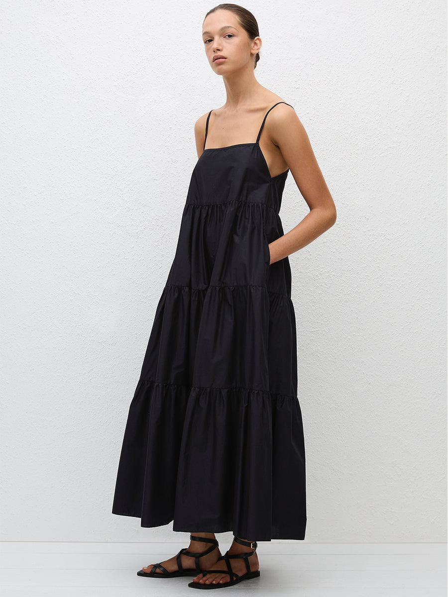 Matteau | Tiered Sundress in Black