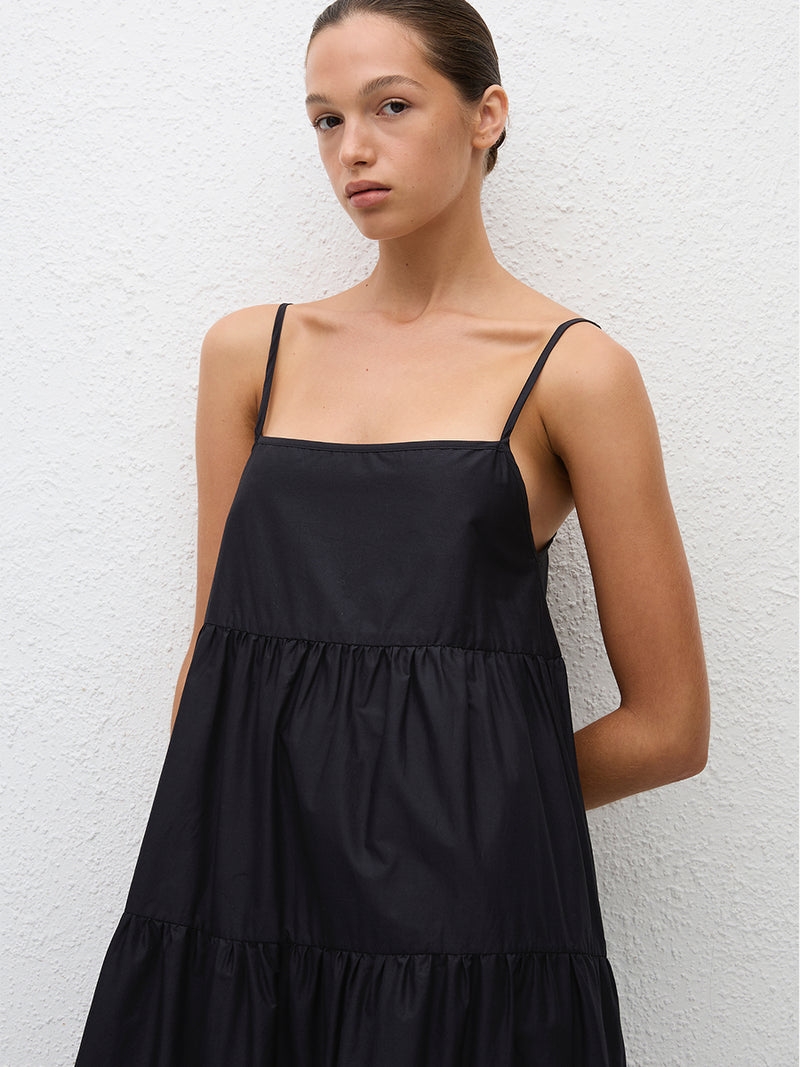 Matteau | Tiered Sundress in Black