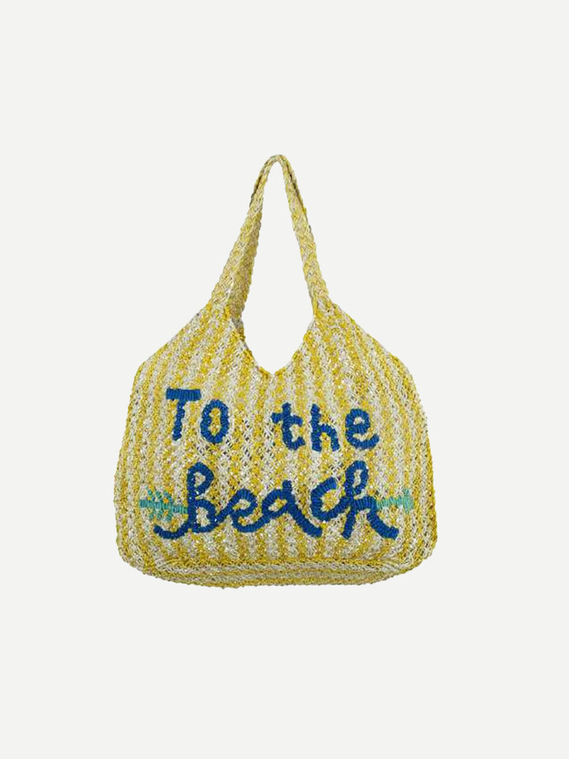 The Jacksons | To the Beach Drew Bag in Yellow Stripe