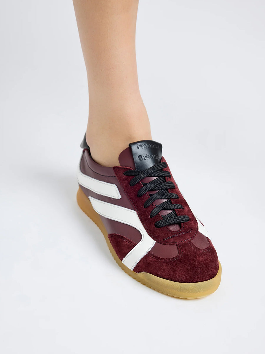 Proenza Schouler | Track Sneakers in Oxblood/Ivory