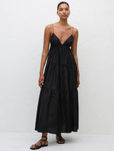 Matteau | Triangle Tiered Sundress in Black