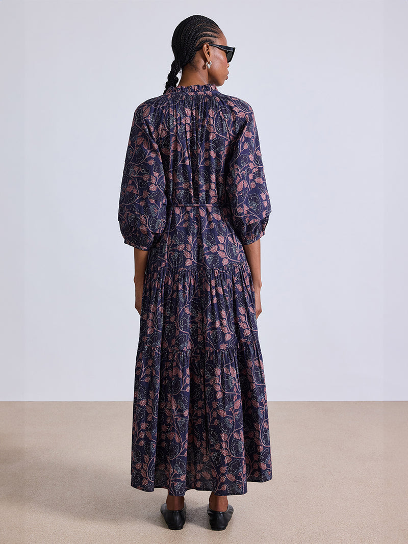 Apiece Apart | Trinidad Maxi Dress in Camille Floral Navy