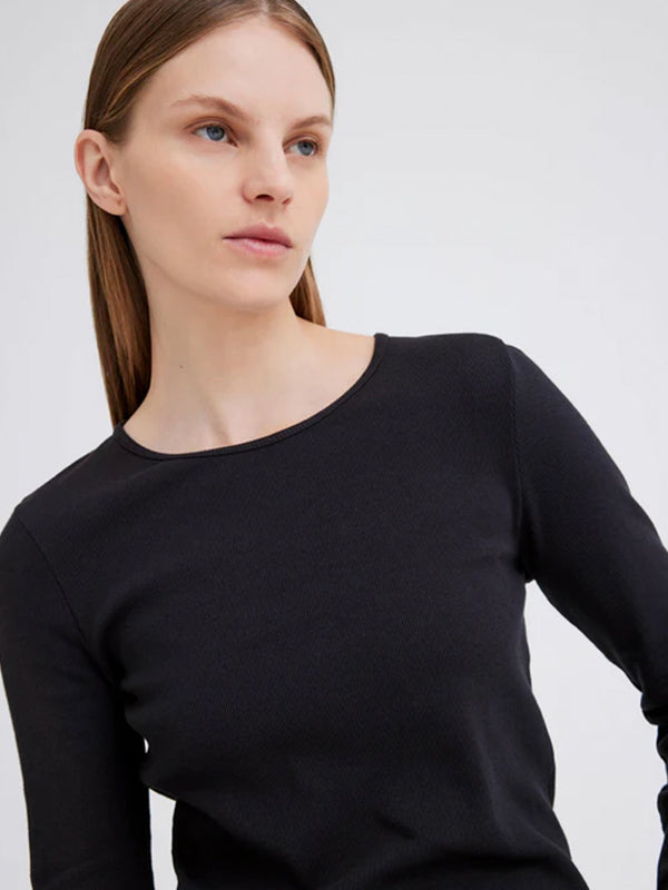 Jac+Jack | Vere Long Sleeve Top in Black