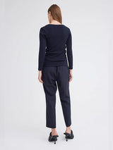 Jac+Jack | Vere Long Sleeve Top in Darkest Navy