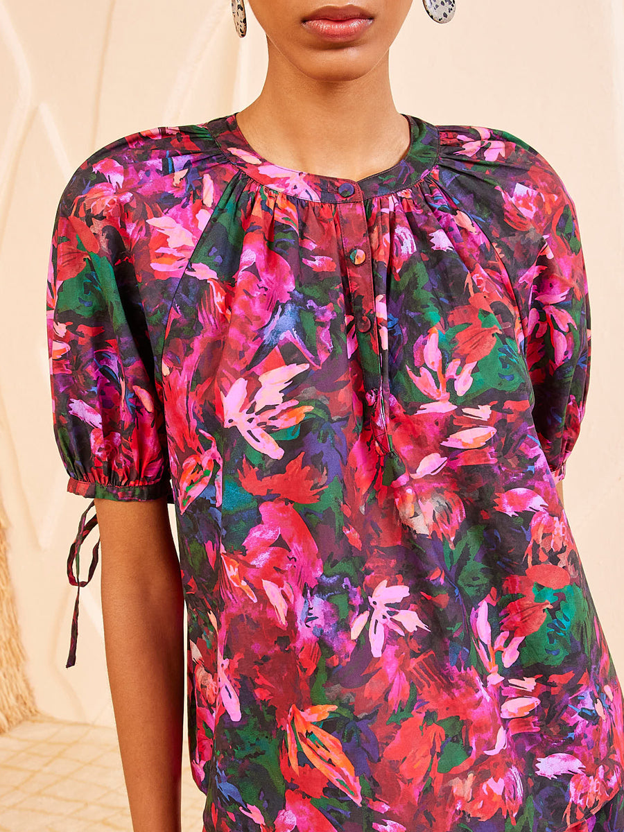 Ulla Johnson | Vienne Blouse in Hibiscus