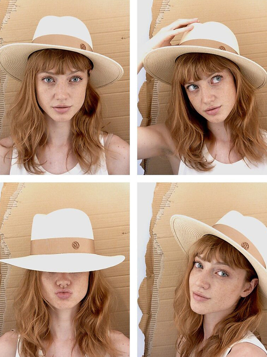 Maison Michel | Virginie Hat Straw Hat in Beige