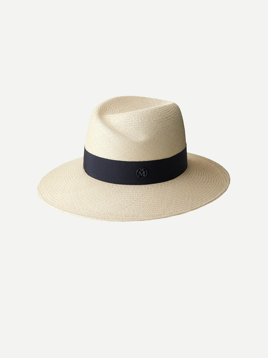 Maison Michel | Virginie Hat Straw Hat in Navy