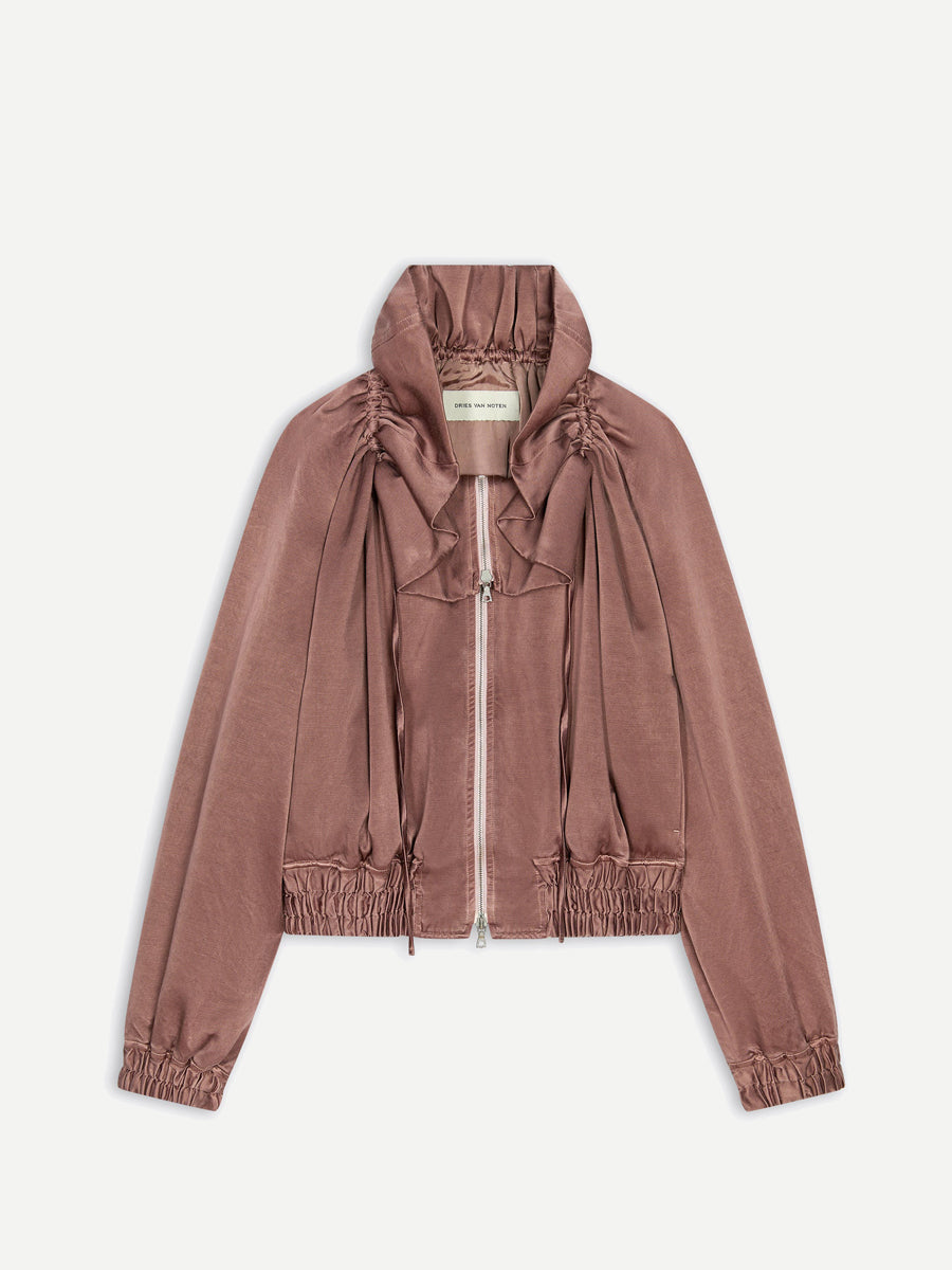 Dries Van Noten | Voly Cocoon Blouson Jacket in Taupe