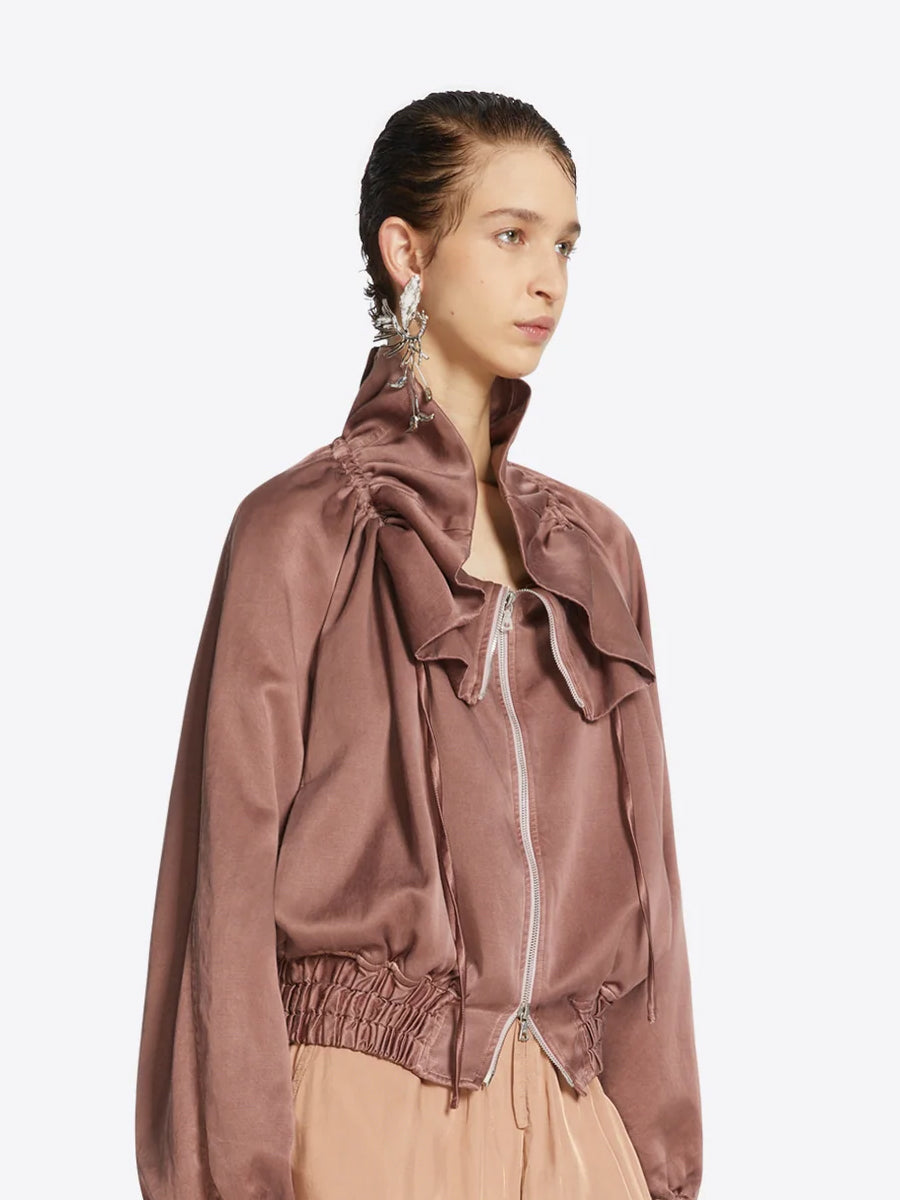 Dries Van Noten | Voly Cocoon Blouson Jacket in Taupe