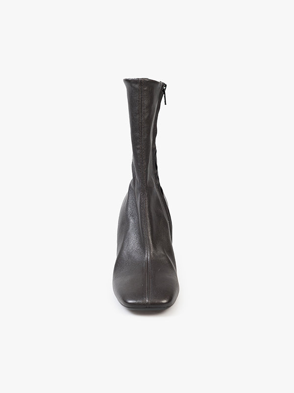 Dries Van Noten | Wedge Glove Ankle Boot in Dark Brown