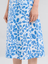 Marni | White Poplin Dress in Blooming Print