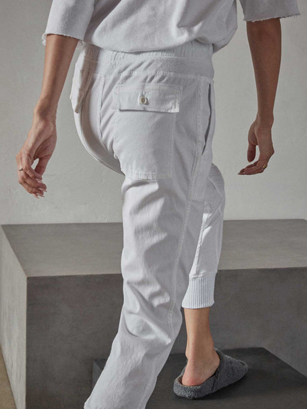 James Perse Mixed Media Pant in White