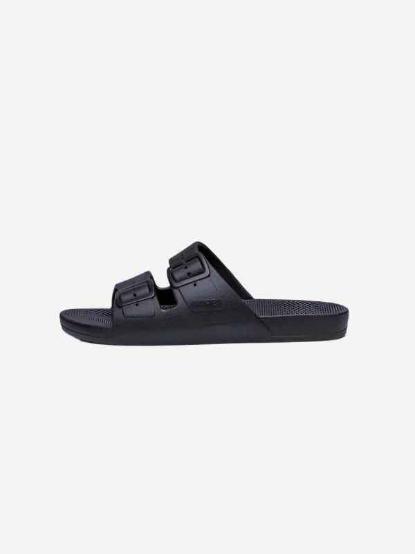 Freedom Moses Solid Slides In Black