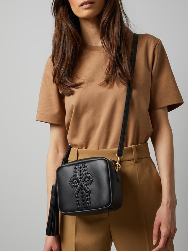 Anya Hindmarch The Neeson Tassel Cross Body in Black Circus